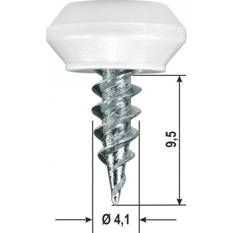 Screws fixing Shooting for Various Profiles PVC Packaging 1000 pcs HEICKO