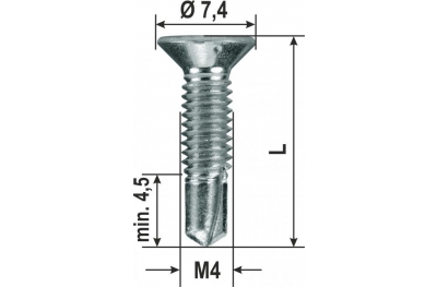 Tek Screws Metric PVC Various Dimensions 2000 pieces HEICKO