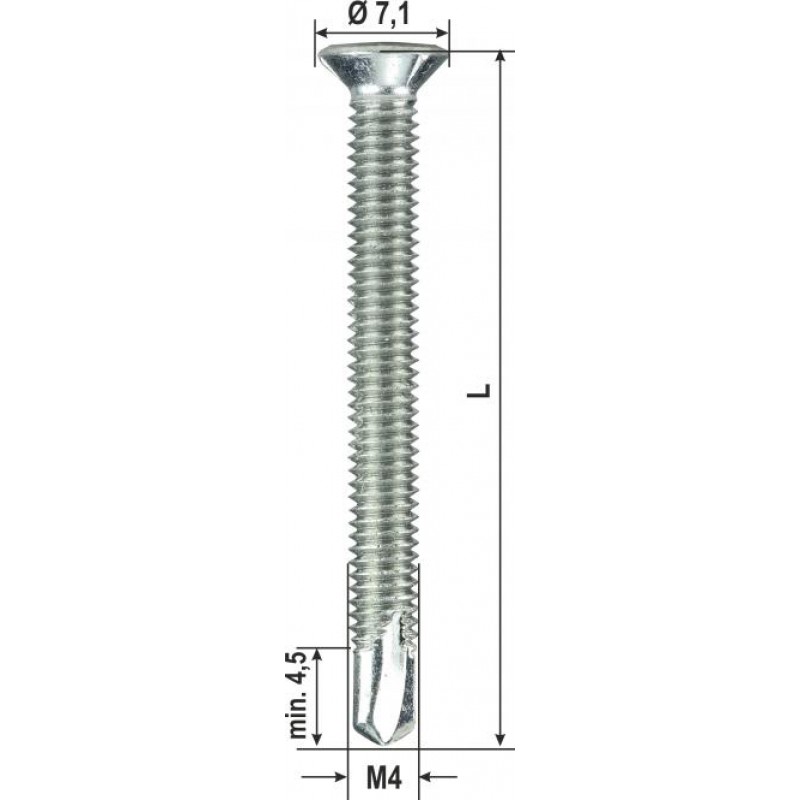 Tek Screws Metric PVC Various Dimensions 2000 pieces HEICKO