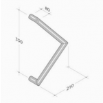 200.131 pba Pull Handle in Stainless Steel AISI 316L