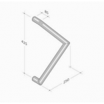 200.131 pba Pull Handle in Stainless Steel AISI 316L