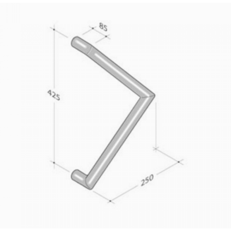 200.131 pba Pull Handle in Stainless Steel AISI 316L