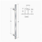 200.IT.021 pba Pull handle in stainless steel 316L