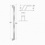 200.IT.071 pba Pull handle in stainless steel 316L