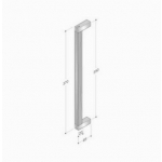 200.YOD.201 pba Pull Handle Wood and Stainless Steel AISI 316L