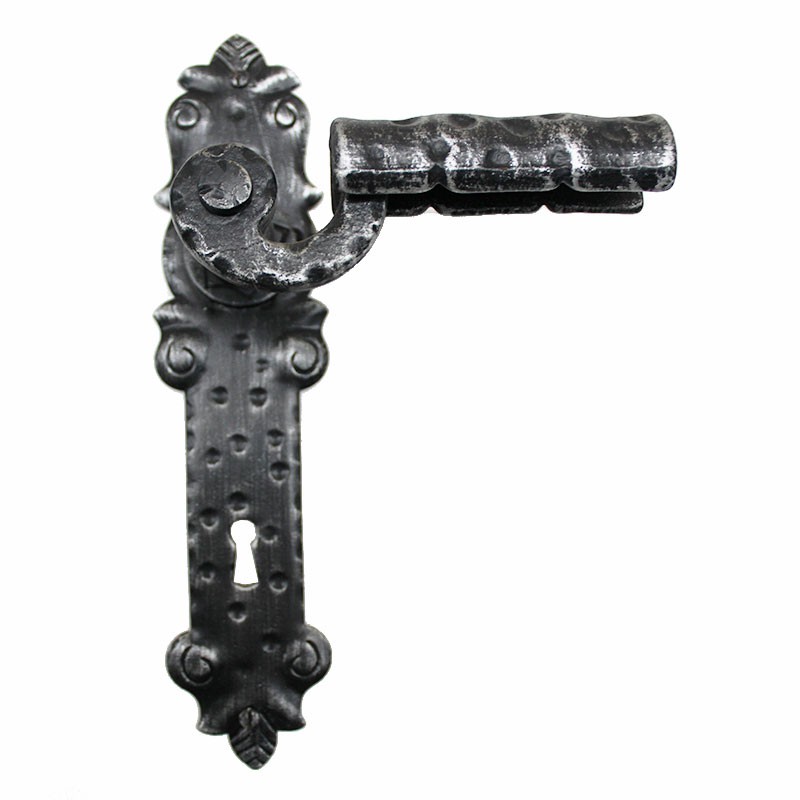 2014 Fortress Wrought Iron Door Handle on Plate Lorenz Ferart