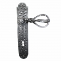 2018 Regular Wrought Iron Door Handle on Plate Lorenz Ferart
