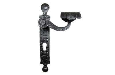 2018 Regular Wrought Iron Door Handle on Plate Lorenz Ferart