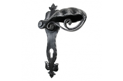 2025 Precious Wrought Iron Door Handle on Plate Lorenz Ferart