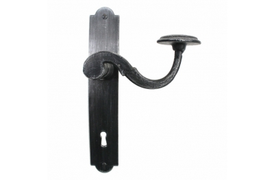 2058 Similar Wood Wrought Iron Door Handle on Plate Lorenz Ferart