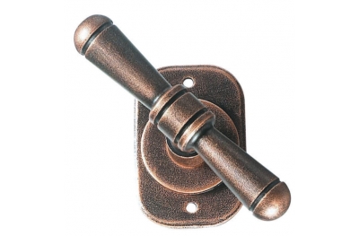 2096 Bern Galbusera Window Handle with Rosette Wrought Iron