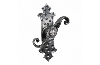 2101 Artistic Wrought Iron Window Handle with Plate Lorenz Ferart