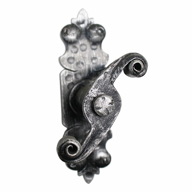 2104 Noble Wrought Iron Window Handle with Plate Lorenz Ferart