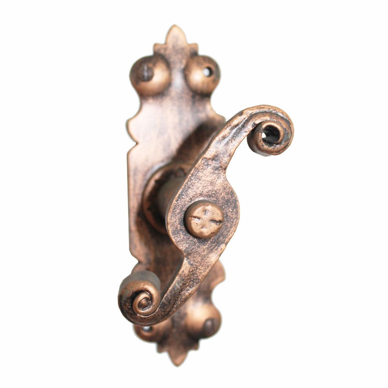 2117 Country Wrought Iron Window Handle with Plate Lorenz Ferart