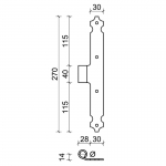 26 CiFALL T Shape Hinge Short Neck Shaped Hardware For Shutters