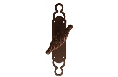 2803 Budapest Galbusera Window Handle with Rosette Wrought Iron