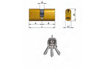 Art.140 / 03 Omec; Double Cylinder Brass Oval (5 Pins)