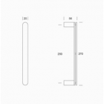 2CC.015.0025 pba Pull Handle in Stainless Steel AISI 316L