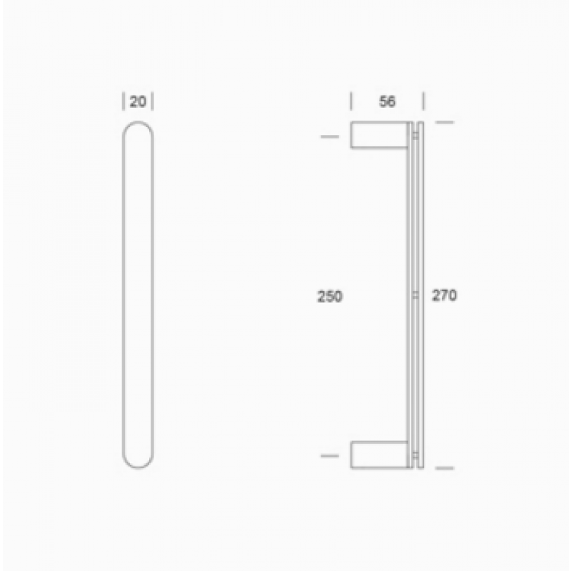 2CC.015.0025 pba Pull Handle in Stainless Steel AISI 316L