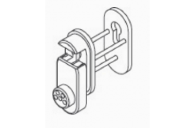 2CT.53I.35RL.44 Pull Handle with Security Shield and Cylinder Protection