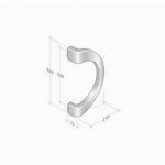 332 pba Pull handle in through coloured Polyamide