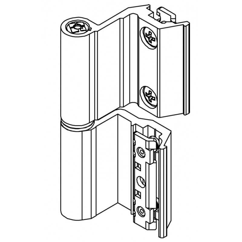 Flash Base Hinge CE Art.00128U Giesse; European Chamber, for Aluminum