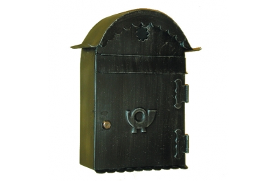 6012 Wrought Iron Curved Roof Mailbox Carrying Envelopes and Newspapers Lorenz