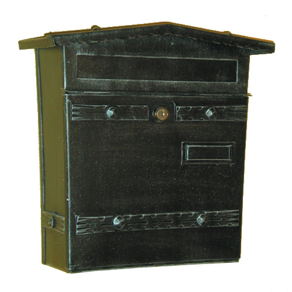 6022 Wrought Iron Handmade Mailbox Carrying Envelopes and Newspapers Lorenz