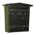 6023 Wrought Iron Handmade Mailbox Carrying Envelopes and Newspapers Lorenz