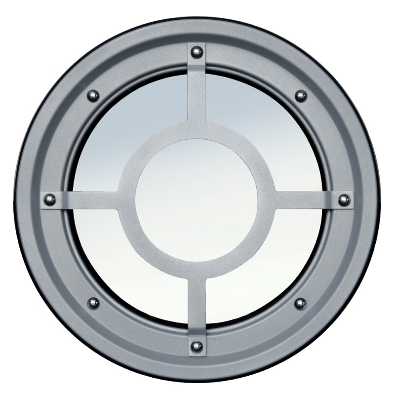 Metallic railing porthole stainless steel AISI 304 type B Raised