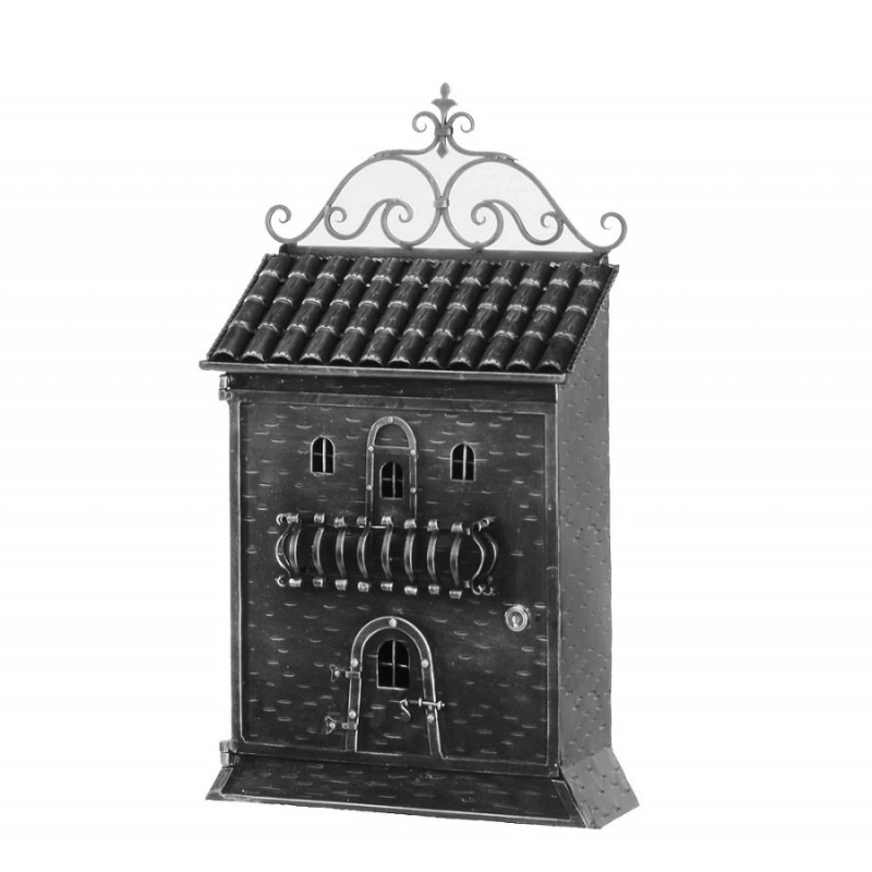 868 Galbusera Wall Mail Box Wrought Iron