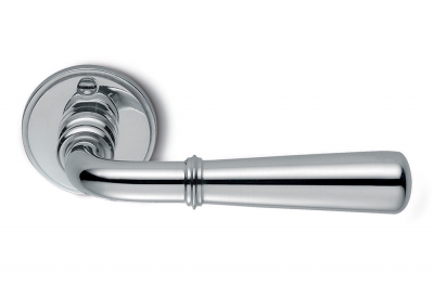 Accademia Natural Silver Door Handle on Rosette With Classic Style by Antologhia
