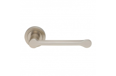 Alamaro Design Manital Satin Nickel Brass Pair of Door Lever Handles