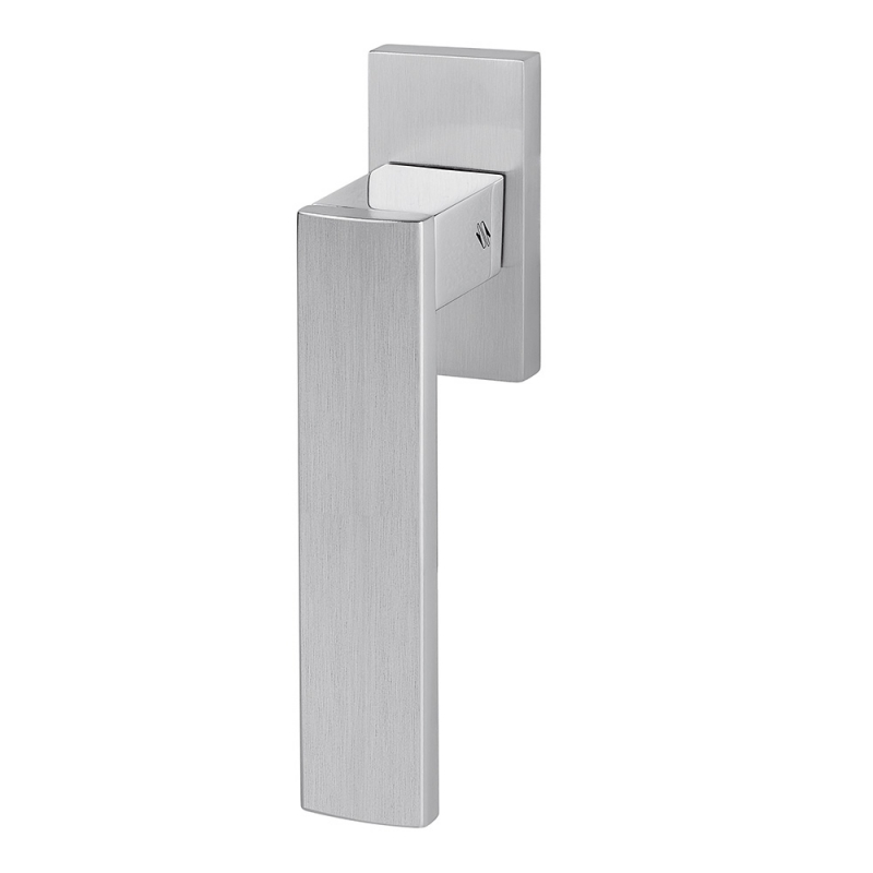 Alba Polished and Satin Chrome Door Handle on Rosette Made in Italy by Colombo Design