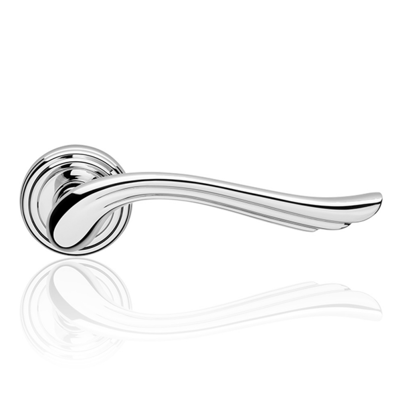 Aria Door Handle With Rose Romantic and Dynamic With Patiné Mat Finish Linea Calì Classic