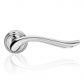 Aria Polished Chrome Finish Door Handle With Rose Romantic and Dynamic Linea Calì Class