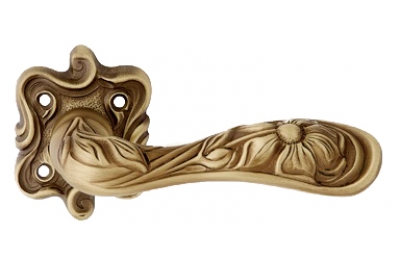 Arte Patinè Mat Door Handle on Rosette Linea Calì Vintage