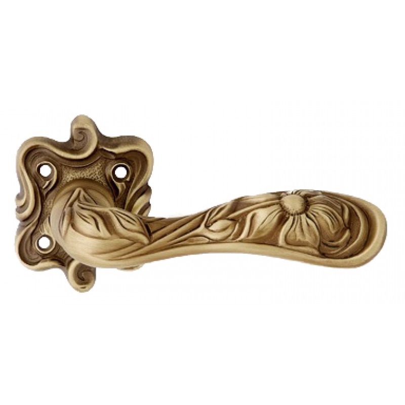 Arte Patinè Mat Door Handle on Rosette Linea Calì Vintage