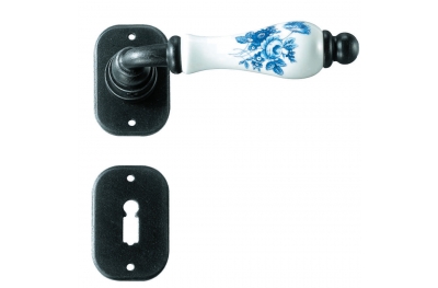 Athens Galbusera Door Handle with Rosette and Escutcheon Plate