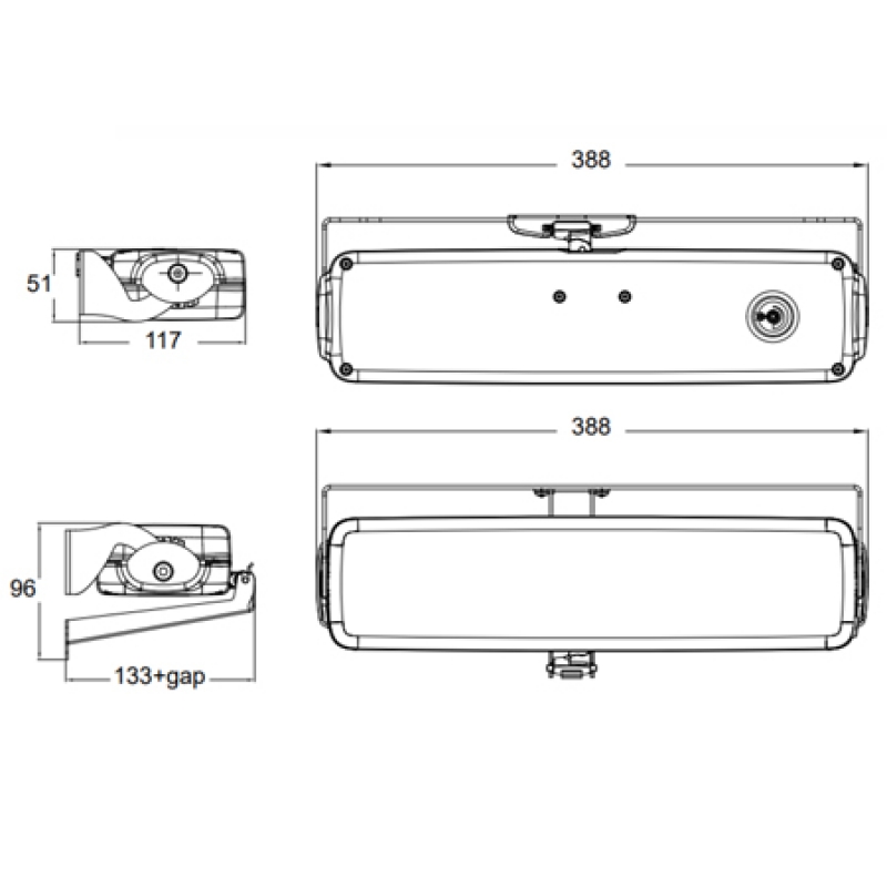 Chain Actuator C40S Sync 230V 50Hz Synchronous Operation Of More Actuators On Same Window Topp