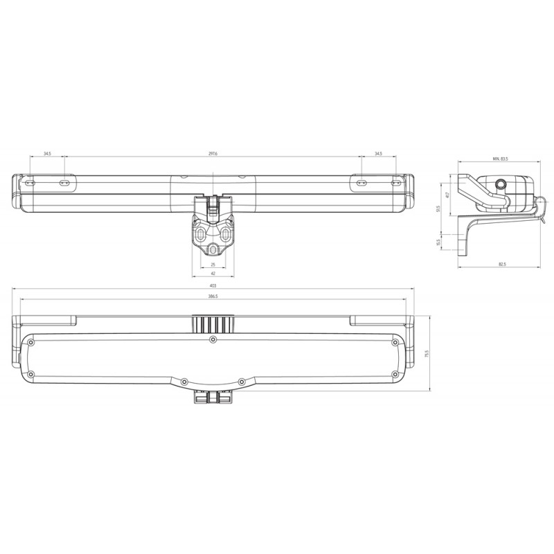 Kato Nekos Chain Actuator 230V 300N Adjustable Stroke till 400mm