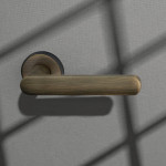 Aura Reguitti Door Handle on Round Rose Made of Zama