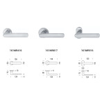 Aura Reguitti Door Handle on Round Rose Made of Zama