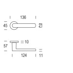 Aura Reguitti Door Handle on Round Rose Made of Zama