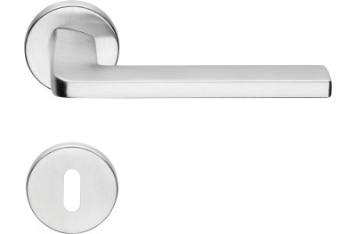 Axis Zincral Linea Calì Italian Door Handle with Round Rosette