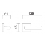 Barletta Door Handle on Square Rosette Fashion Line PFS Pasini