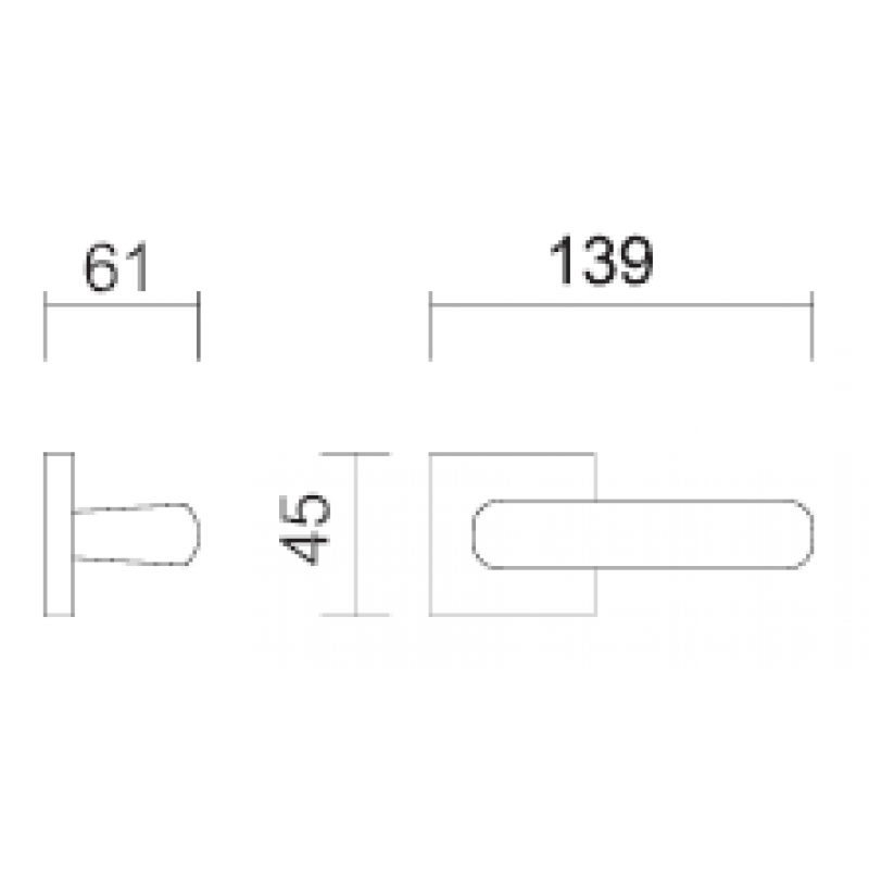 Barletta Door Handle on Square Rosette Fashion Line PFS Pasini