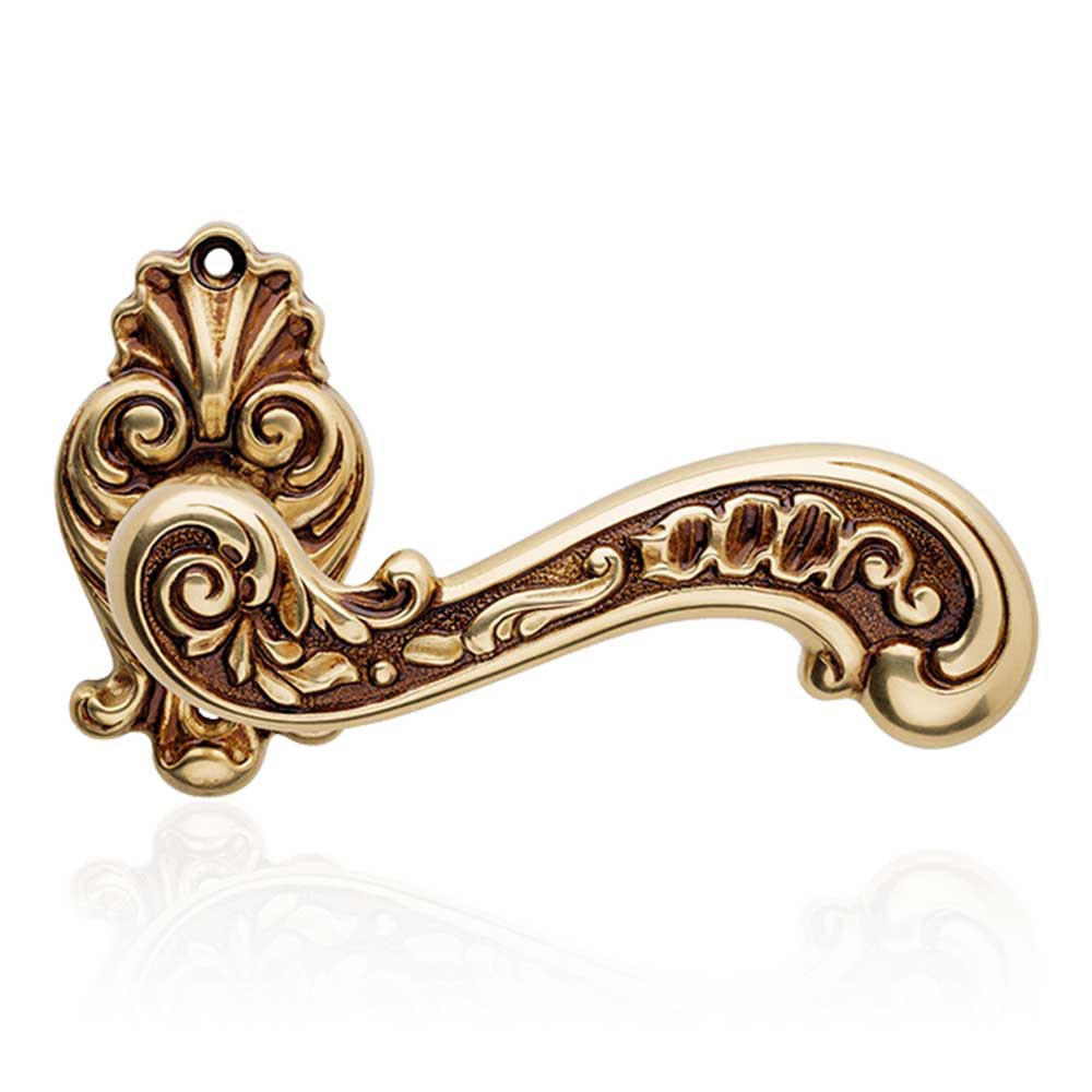 Barocco French Gold Door Handle With Rose of Rococò Style Linea Calì Vintage