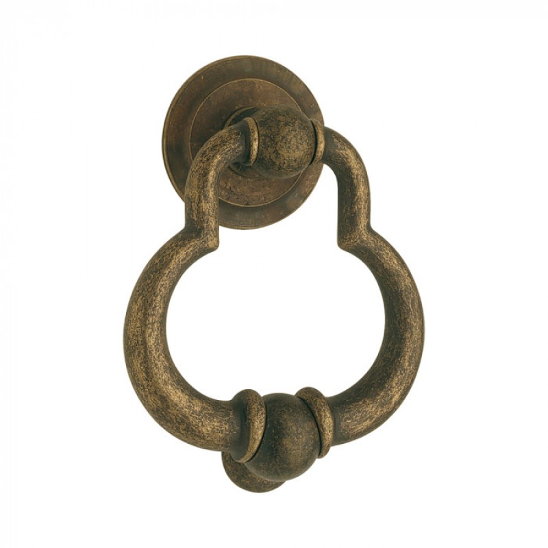 Brass Door Knocker in Vintage Style Reguitti Helios