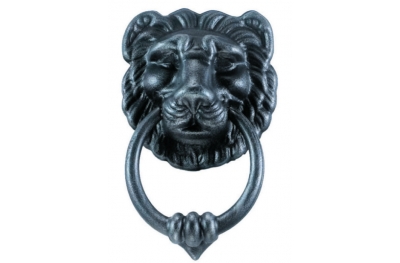 Lion Door Knocker 2 with Ring Galbusera Wrought Iron